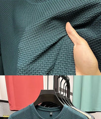 Summer Mesh Ice Silk T-shirt Men's Short Sleeve Round Neck 2023 New Half Sleeve Men Thin Solid Color Tees Top