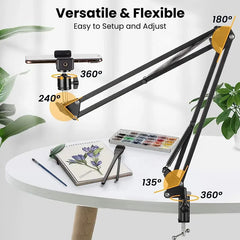 Flexible Arm For Phone Stand Table Folded Anchor Online Desktop Laptop Video Live Overhead Shot Photography