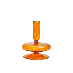 Handmade Colored Vintage Glass Candlestick candle holders Romantic Dinner Decoration for Home Wedding Taper Candle Holder Gift