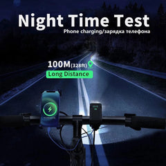 12 LED Bike Light 4800 Lumen USB C Rechargeable Aluminium MTB Bicycle Light 10000mAh Power Bank Headlight 6 to 12 LED