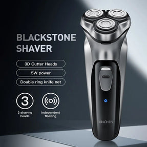 Electrical Rotary Shaver for Men 3D Floating Blade Washable Type-C USB Rechargeable Shaving Beard Machine