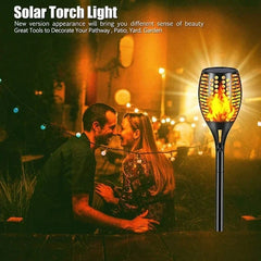 Solar Flame Torch Lights Flickering Light Waterproof Garden Decoration Outdoor Lawn Path Yard Patio Floor Lamps 1/2/4/6/8/10Pcs