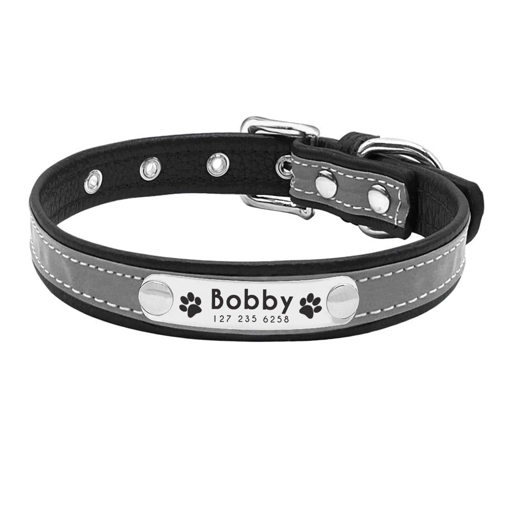 Leather Cat Collar Personalized Cat Collar For Puppy Small Dogs Pet Kitten Nameplate Collar Free Engraving Adjustable - Wowza