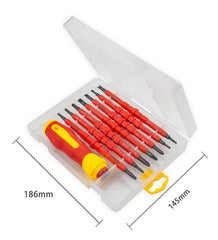 Electrician Screwdrivers Repair Tools Kit 13pcs 1000V Changeable Insulated Set with Magnetic Slotted Phillips Pozidriv Torx Bits