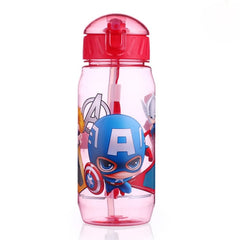 Disney Mickey Mouse Cartoon cups With straw kids snow White Captain America Sport Bottles girls Princess Sophia Feeding cups