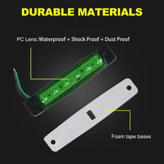 Led Side Marker 10PCS 12V-24V Indicator Car Lights Front Rear for Trucks Cab RV Trailer Amber/Red/White/Green/Blue