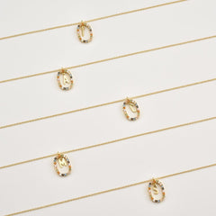 ANDYWEN 925 Sterling Silver Gold Letters A - Z Initial M S C K Alphabet Pendente Long Chain Necklace Say My Name Fine Jewelry