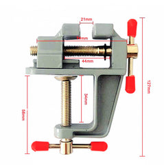 Mini Bench Vise Muliti-Funcational 3.5" Aluminum Miniature Small Jewelers Hobby Clamp On Table Flat Pliers Tool Vice