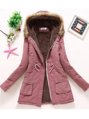 new winter military coats women cotton wadded hooded jacket medium-long casual parka thickness XXXL quilt snow outwear