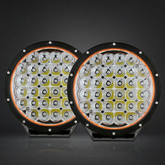 Pair Black 7-9 INCH LED Driving Lights Spotlights And Wiring Harness
