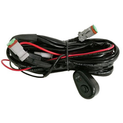 Pair Black 7 INCH LED Driving Lights Spotlights And Wiring Harness