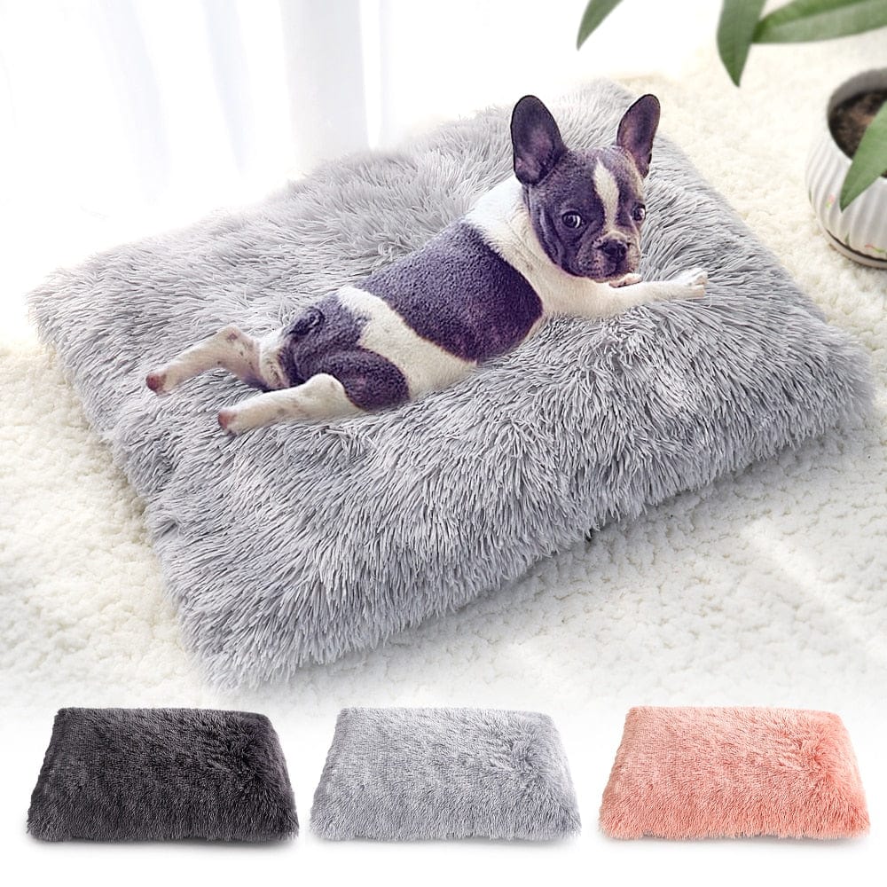 Long Plush Dog Bed Pet Cushion Blanket Soft Fleece Cat Cushion Puppy Chihuahua Sofa Mat Pad For Small Large Dogs - Wowza