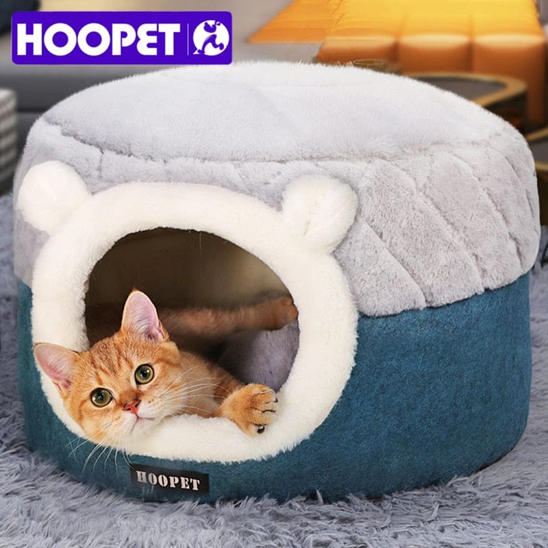 HOOPET Cat Bed House Soft Plush Kennel Puppy Cushion Small Dogs Cats Nest Winter Warm Sleeping Pet Dog Bed Pet Mat Supplies - Wowza