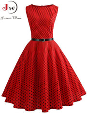 Summer Womens Dresses Casual Floral Retro Vintage 50s 60s Robe Rockabilly Swing Pinup Vestidos Valentines Day Party Dress