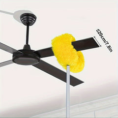 Ceiling Fan Cleaner Dusters With Extension Pole, Dust Removal Brush, Removable And Washable Microfiber Ceiling And Fan Duster,