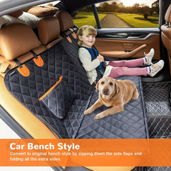 Dog Seat Cover Car Seat Cover For Pets, 100% Waterproof Pet Seat Cover Hammock 600D Heavy Duty Scratch Proof Nonslip