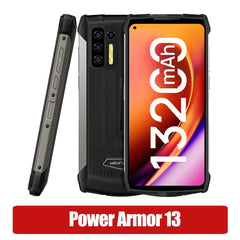 Ulefone Power Armor 13 13200mAh Rugged Phone 256GB Android 12 Waterproof Smartphone 6.81” 2.4G/5G WLAN Mobile Phones NFC Global