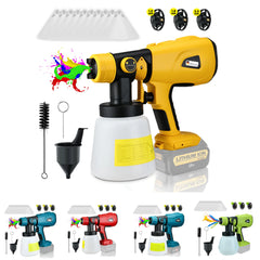 Cordless Spray Gun HVLP Paint Sprayer Auto Furniture Coating Airbrush for Dewalt/Milwaukee/Makita/Bosch/Ryobi Battery