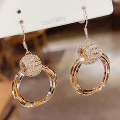 New Fashion Korean Imitation Pearl Drop Earrings for Women Butterfly Owl Zircon Oversized Earring Wedding Party Jewelry