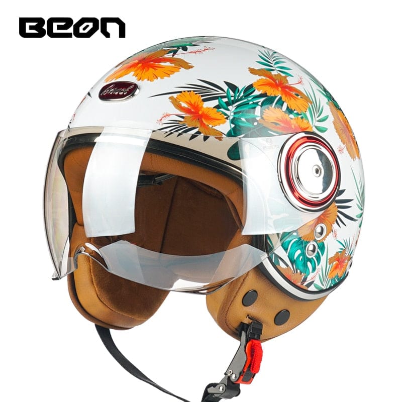 Capacete BEON 110B Motorcycle Scooter Helmet beon open face 3/4 motorbike jet vintage retro helmets Casco ECE Certification