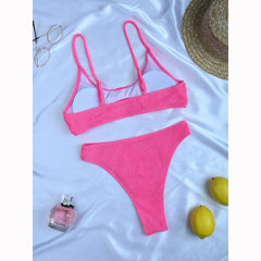 Micro Bikini 2022 Sexy Women Swimsuit Female Rib Bikini Set Push Up Women Swimwear Brazilian Swimming Suit Bathing Suit