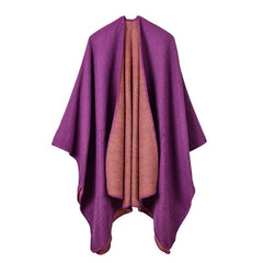 Luxury Brand Ponchos Coat 2022 Cashmere Scarves Women Winter Warm Shawls and Wraps Pashmina Thick Capes Blanket Femme Scarf