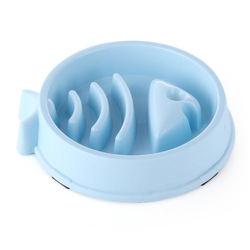 Pet Slow Eating Feeder Fish Bone Shape Dog Bowl Dog Feeding Food Bowls Bloat Stop Healthy Interactive Puppy Food Plate Dishes