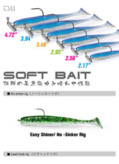 Soft Lures NEW SIZE 100mm 120mm T Easy Shiner Artificial Soft Baits Odour Added For Bass Fishing Wobblers