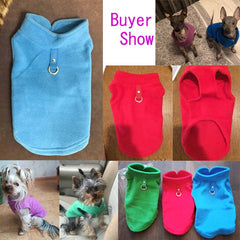 Warm Fleece Pet Dog Clothes Blank Puppy Sweatshirt Winter Pug Apparel French Bulldog Harness Vest Clothing for Small Dogs