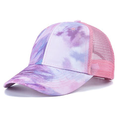 New Fashion Women Tie Dye Cap Multicolor Irregular Print Baseball Cap Female Outdoor Streetwear Summer Caps Hats