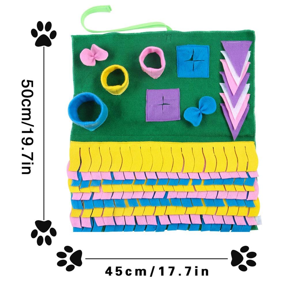 Pet Dog Snuffle Mat Pet Sniffing Training Blanket Detachable Fleece Pads Dog Mat Relieve Stress Nosework Puzzle Toy Pet Nose Pad - Wowza