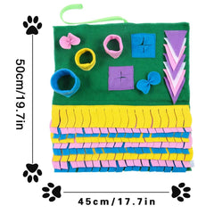 Pet Dog Snuffle Mat Pet Sniffing Training Blanket Detachable Fleece Pads Dog Mat Relieve Stress Nosework Puzzle Toy Pet Nose Pad - Wowza