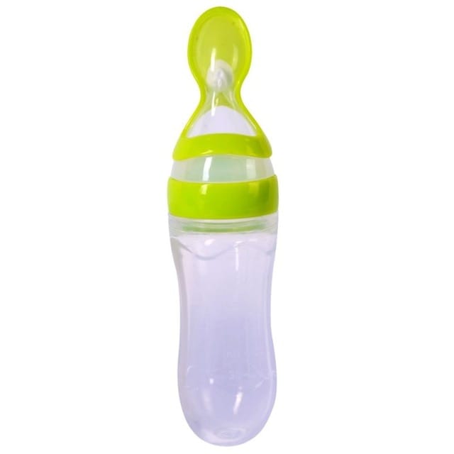 Squeezing Feeding Bottle Silicone Newborn Baby Training Rice Spoon Infant Cereal Food Supplement Feeder Safe Tableware Tools