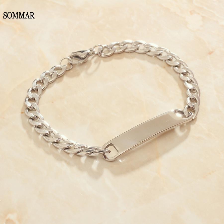 SOMMAR Best Gift Gold color /stainless_steel color Male and Female bracelets & bangles Geometric anchor wedding decoration