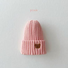 Soft Warm Baby Beanies Knitted Hats For Toddler Children Bear Embroidery Kids Boys Girls Autumn Winter Caps 11 Colors