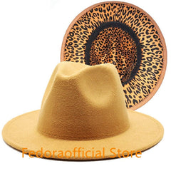 Rose red fedora hat new leopard print hat European and American men's and women's hat fedora jazz winter hat шапка женская