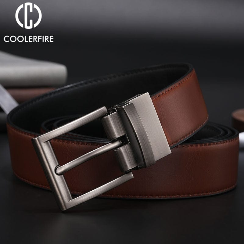 Men Reversible Casual High Quality Belt Man Genuine Leather Belt Male Strap Luxury Trouser Jeans Dress Belt For Men