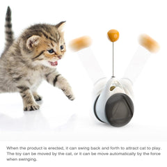 Tumbler Swing Toys for Cats Kitten Interactive Balance Car Cat Chasing Toy With Catnip Funny Pet Products for