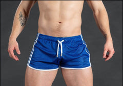 GITF New Gym Mens Sport Running Shorts Quick Dry grid Workout Short Pants GYM Wear Men Soccer Tennis Training Beach Swim Shorts