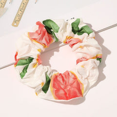 Korean Women Scrunchie Hearwear Girls Hair Tie Lady Scrunchies Ponytail Hair Female Holder Rope Pineapple Print Hair Accessories