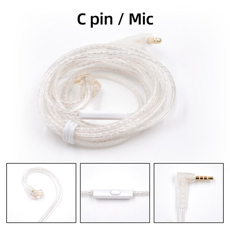 KZ Headphones Silver plated upgrade cable 2PIN 0.75mm High-purity silver plated flat cable ZEX Pro ZS10 Pro ZSN Pro X EDX Pro