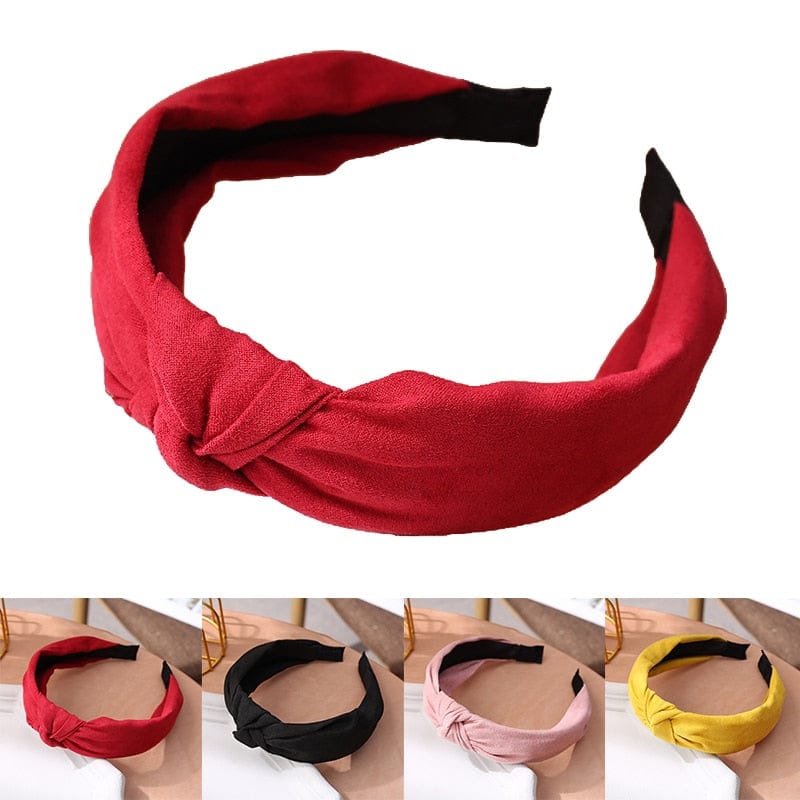 Wide Top Knot Hair Bands For Women Headdress Solid Color Cloth Headband Bezel Girls Hairband Hair Hoop Female Hair Accessories