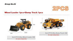 HUINA Alloy Diecast Excavator 1:50 Engineering Construction Model Bulldozer Metal Truck for Boys Birthday Gift Toy Cars