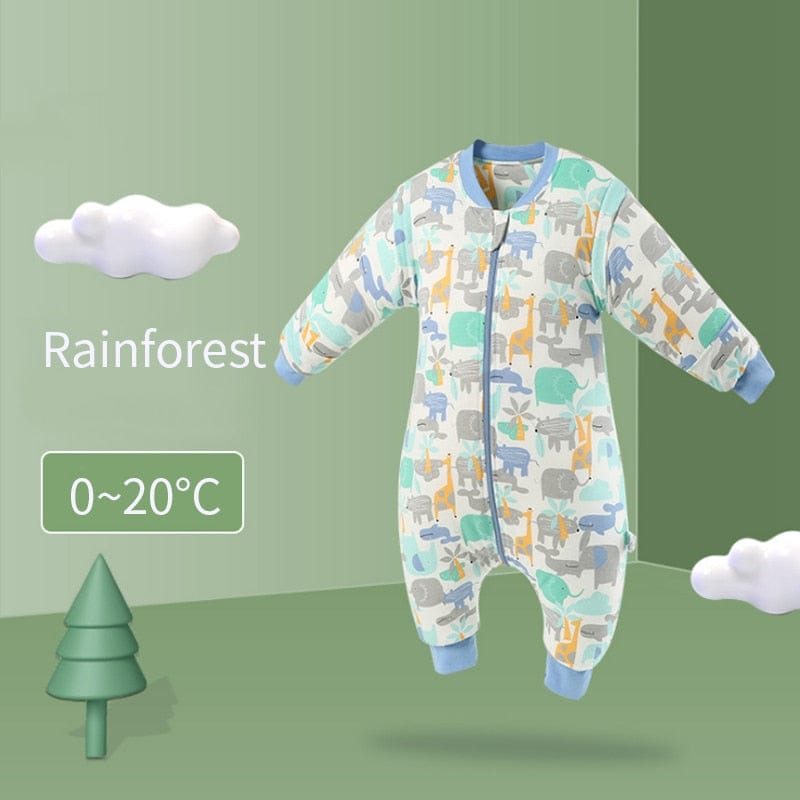 HappyFlute Baby 100% Cotton Sleeping Bag Long Sleeve Winter Cartoon Split Leg Baby Cloth Fit 0~6 Year Baby