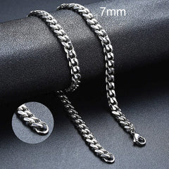 Vnox Cuban Chain Necklace for Men Women, Basic Punk Stainless Steel Curb Link Chain Chokers,Vintage Gold Color Solid Metal Colla
