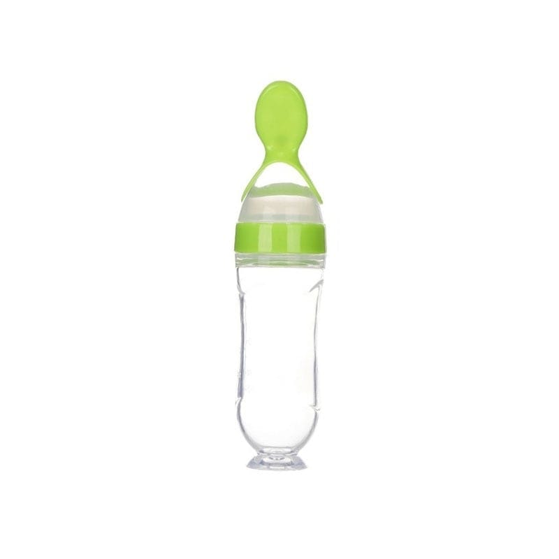 Squeezing Feeding Bottle Silicone Newborn Baby Training Rice Spoon Infant Cereal Food Supplement Feeder Safe Tableware Tools