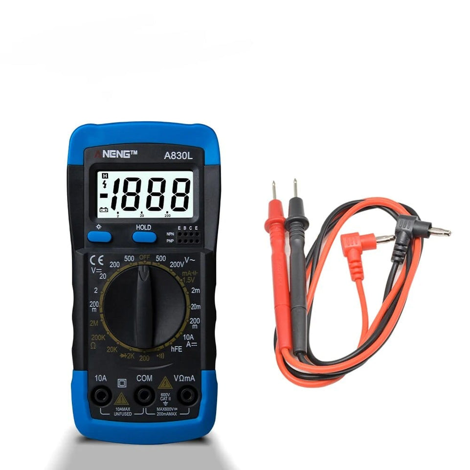 LCD Digital Multimeter A830L AC DC Voltage Diode Frequency Multi tester Current Tester Luminous Display with Buzzer Function