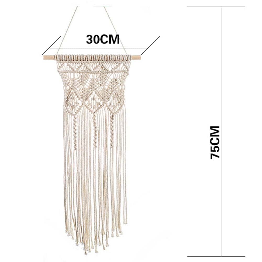 Macrame Wall Hanging Boho Tapestry Angels Wing Woven Bohemian Wall Decor Home Decoration For Apartment Bedroom Living Room