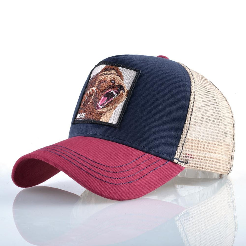 Fashion Animals Embroidery Baseball Caps Men Women Snapback Hip Hop Hat Summer Breathable Mesh Sun Gorras Unisex Streetwear Bone