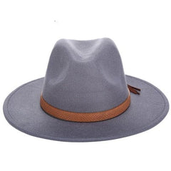 Women Wide Brim Wool Felt Jazz Fedora Hats Panama Style Ladies Trilby Gambler Hat Fashion Party Cowboy Sunshade Cap